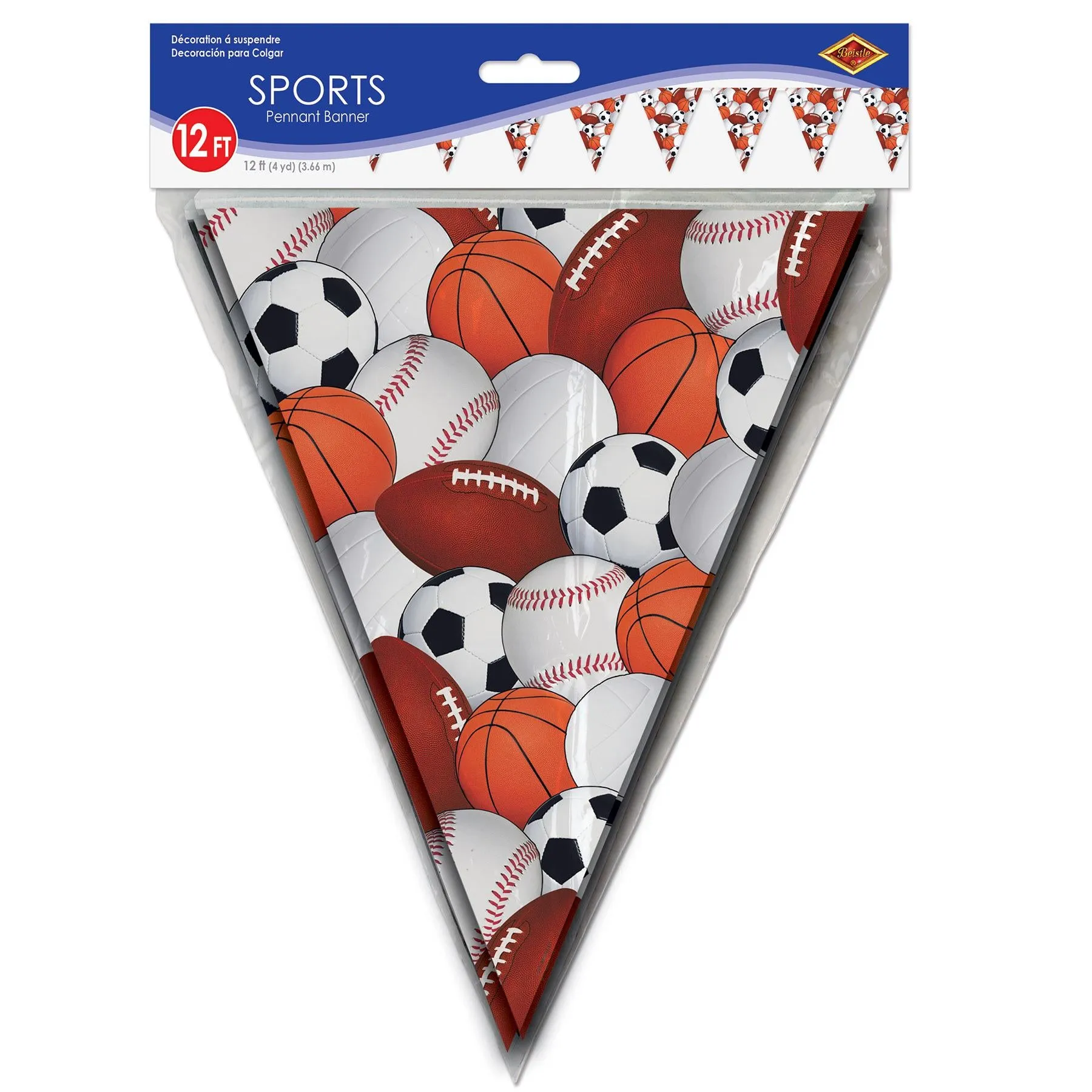 Sports Party Pennant Banner