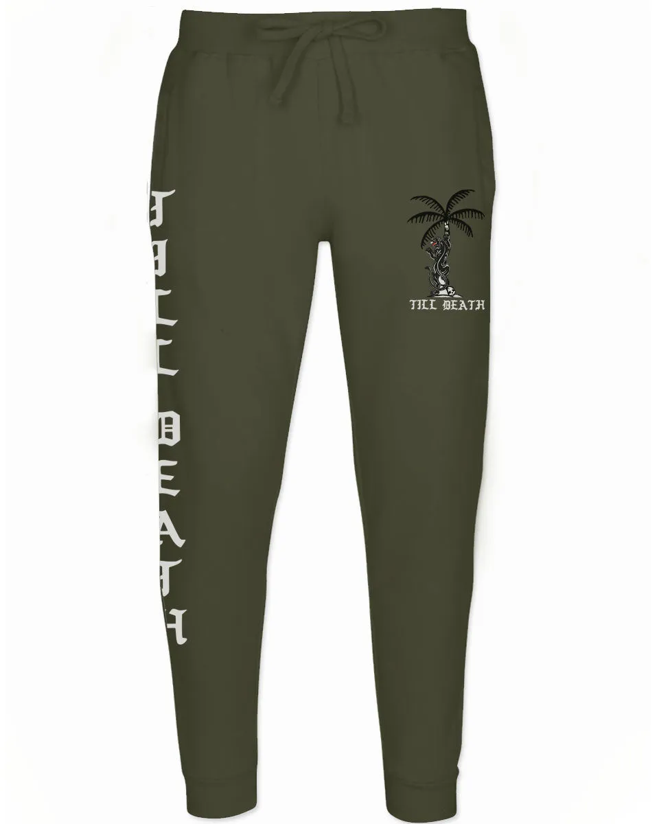 Summer Cool Graphic Palm Puma Tattoo Good Vibe Till Death Obei Society jogger For men Sweatpant