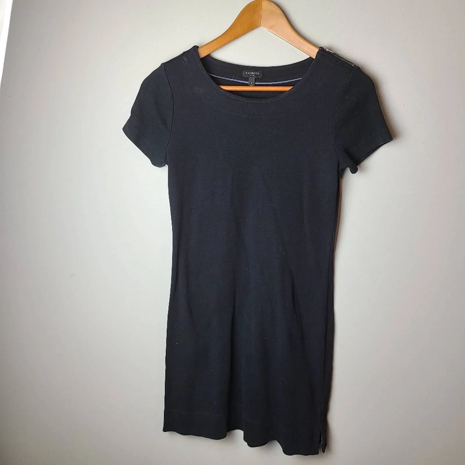 Talbots Knit Black Tee Shirt Dress