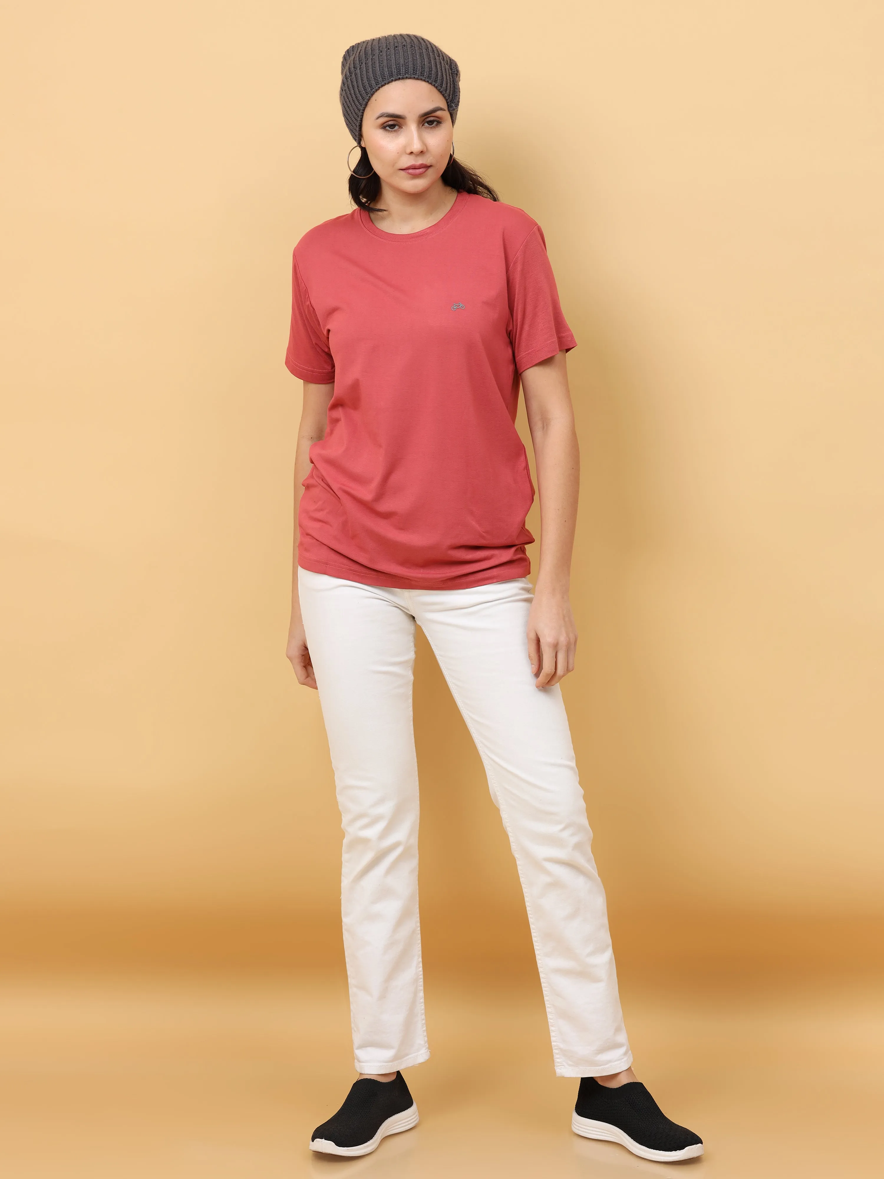Triatan  Orange Womens Bamboo Fabric T-Shirt