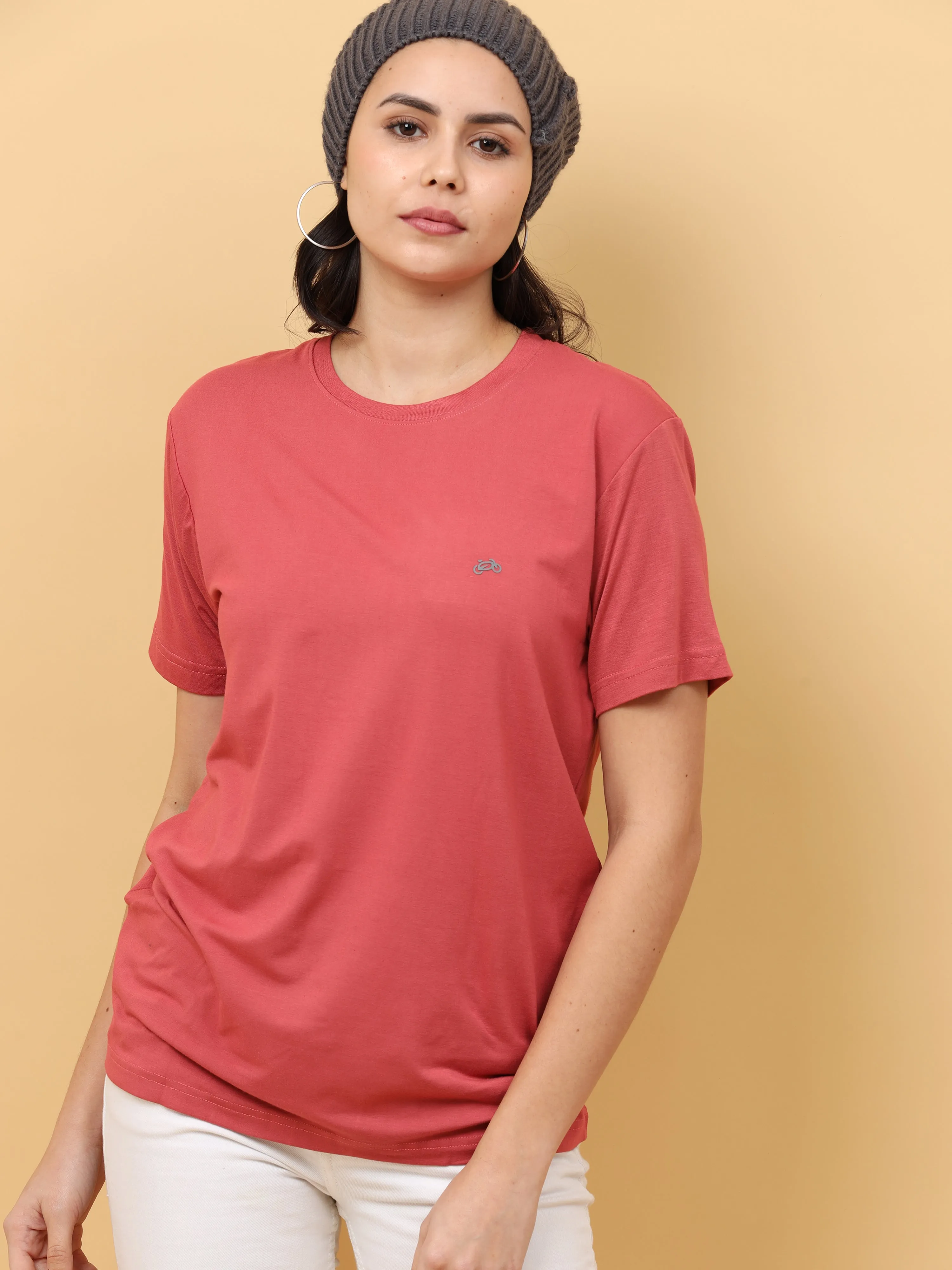 Triatan  Orange Womens Bamboo Fabric T-Shirt