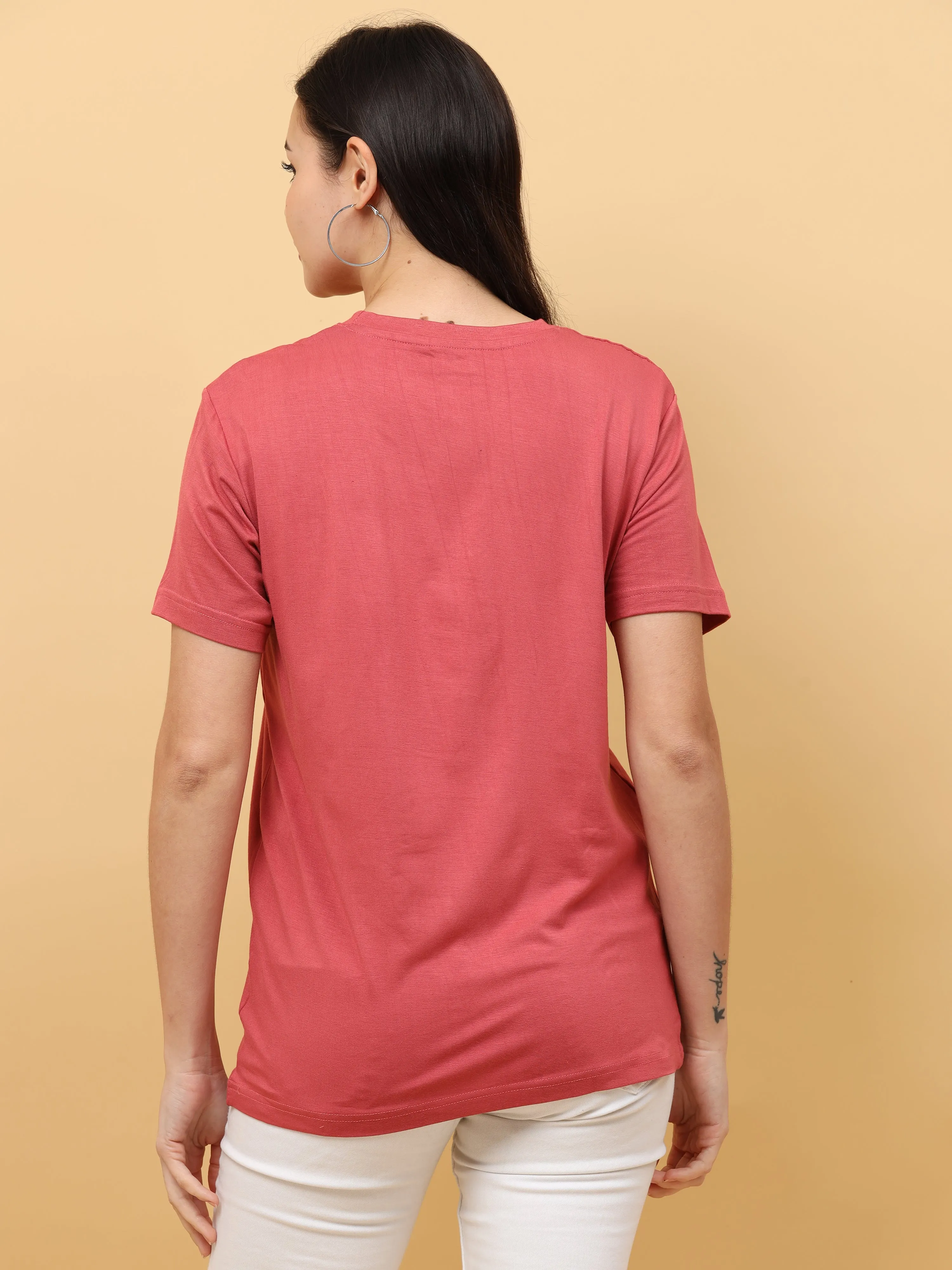 Triatan  Orange Womens Bamboo Fabric T-Shirt