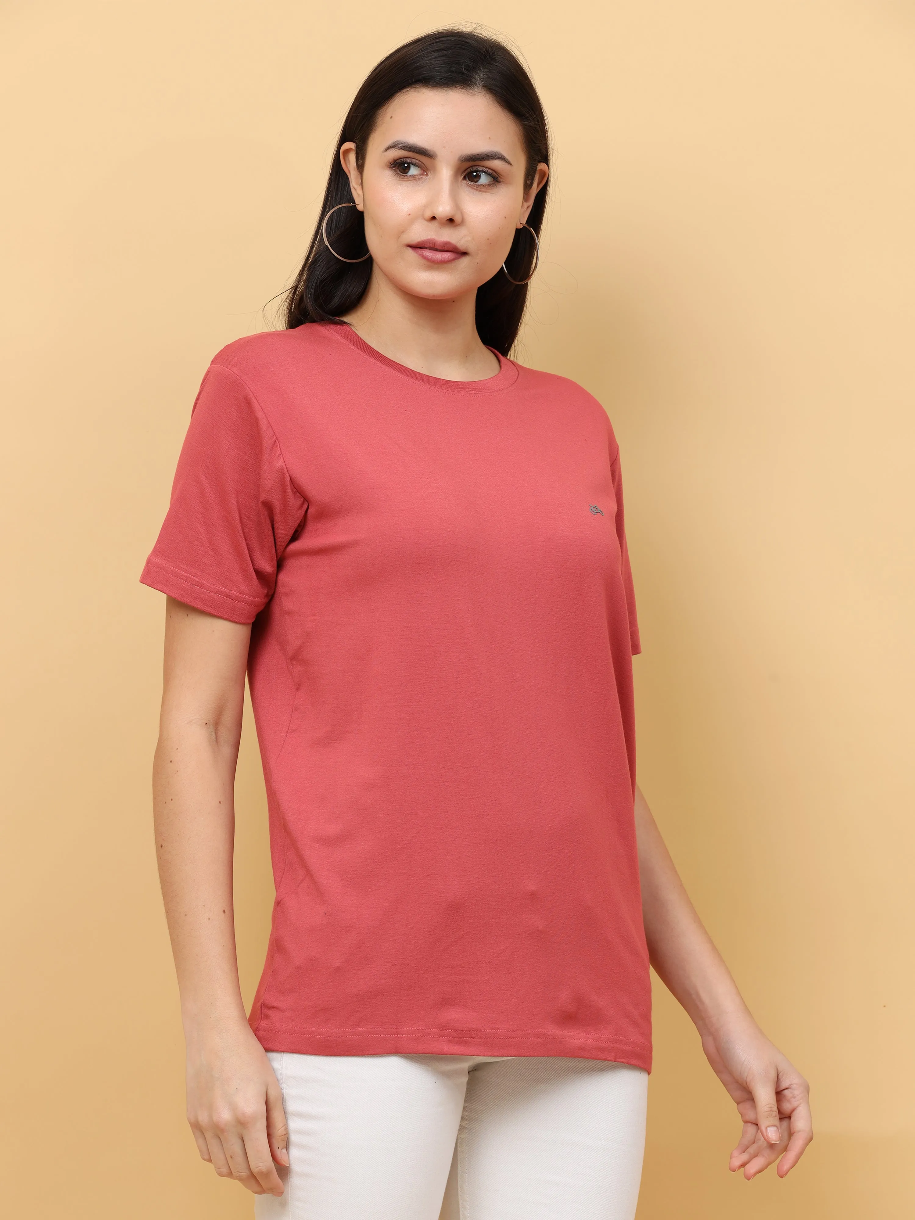 Triatan  Orange Womens Bamboo Fabric T-Shirt