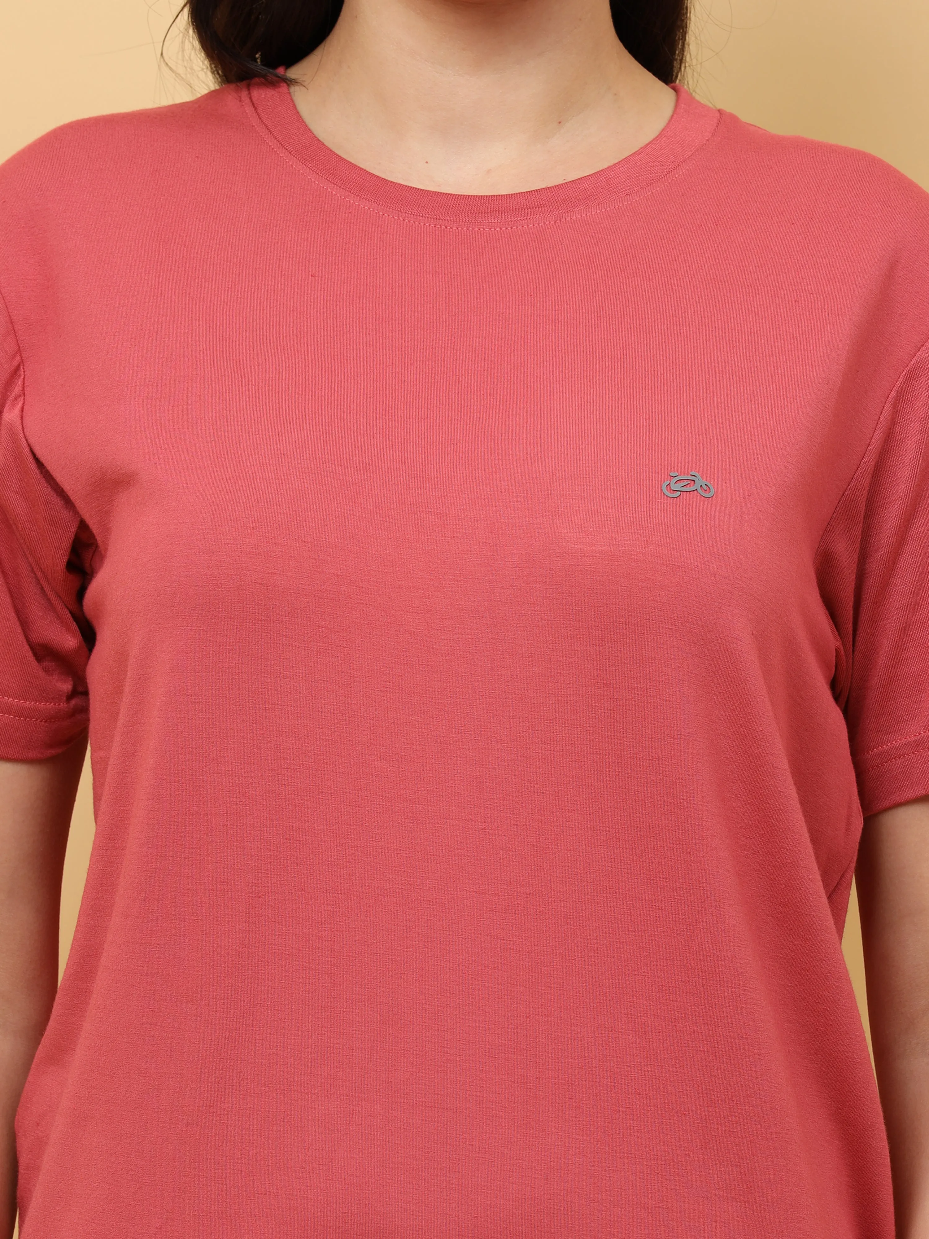 Triatan  Orange Womens Bamboo Fabric T-Shirt