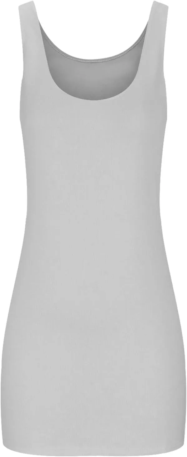 Wankang Tank Dresses for Women Summer Sleeveless Sundress Casual Loose Vacation Beach Mini Sun Dress