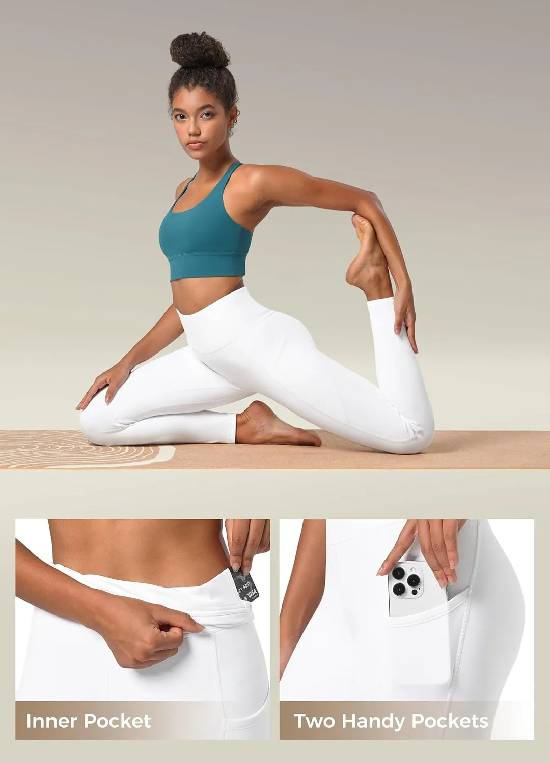 Willit Women's Fleece Lined Leggings High Waisted Winter Thermal Yoga Running Pants with Pockets