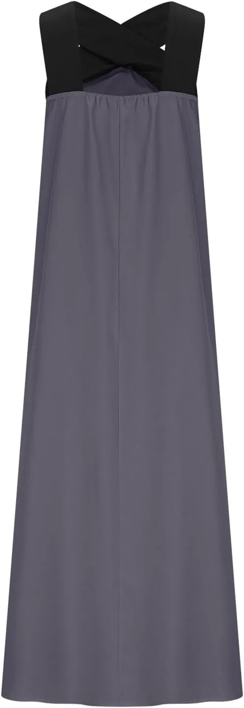 Women Criss Cross Dress Loose Fit Sleeveless Backless Going Out Outfits Summer Beach Boho Trendy Sundress