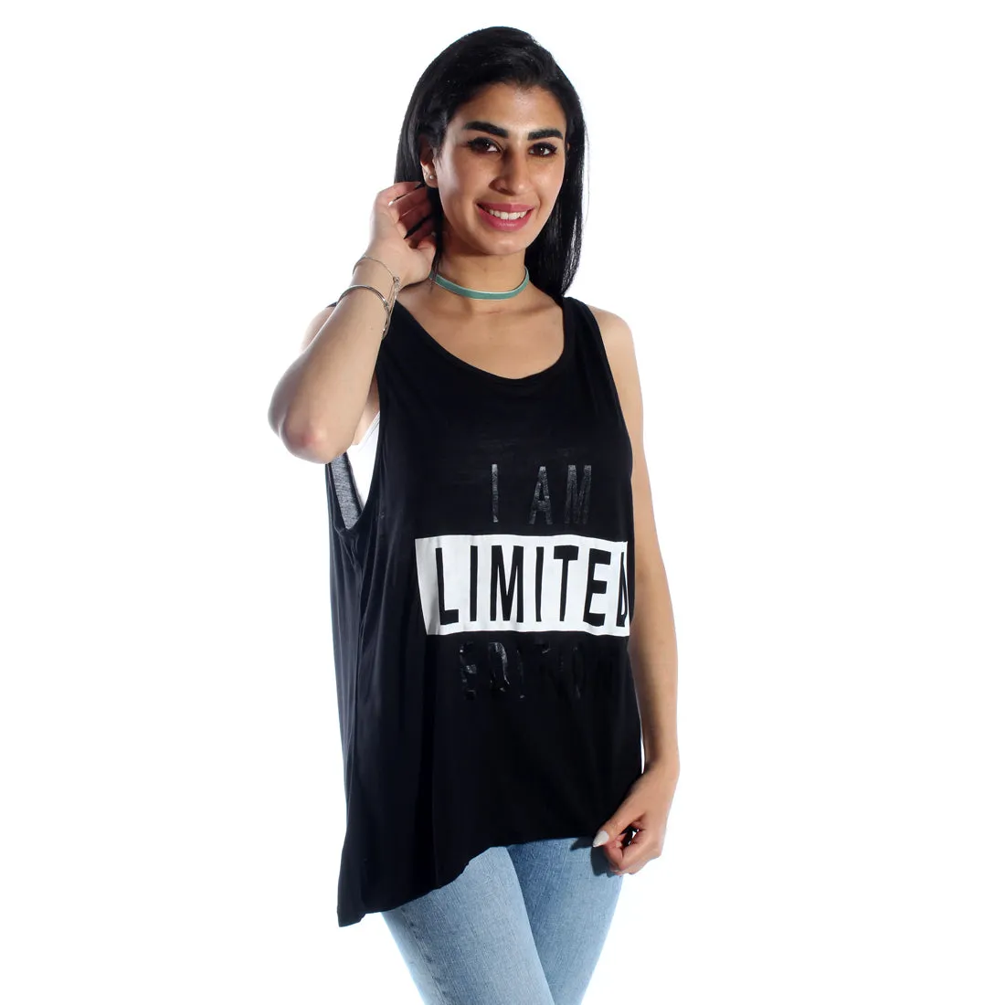 women t-shirt/ black/ cotoon / made in Turkey -3422