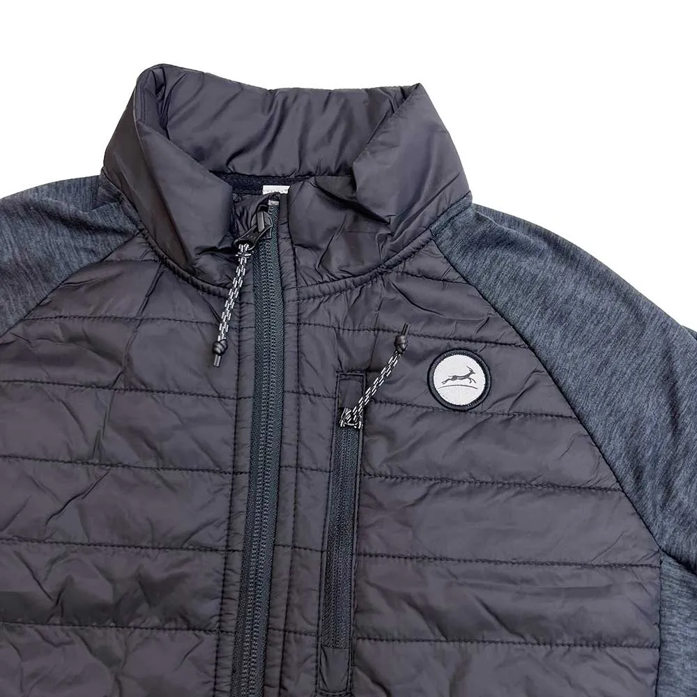 Women's Synthetic Down Jacket - Black/Black Embroidered Gazelle Patch